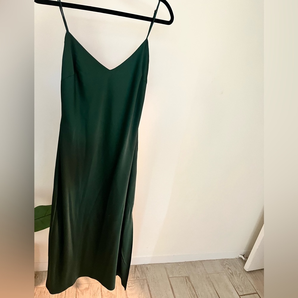Beautiful Emerald Green Satin formal dress
